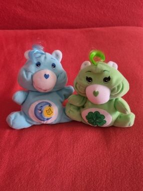 Care Bear Beanlings 1999 Bedtime Bear And Good-Luck Bear Kenner